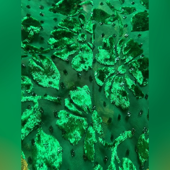 Victoria's Secret Vintage Gold Label Emerald Green Brocade Lace Teddy Bodysuit L - Picture 11 of 13